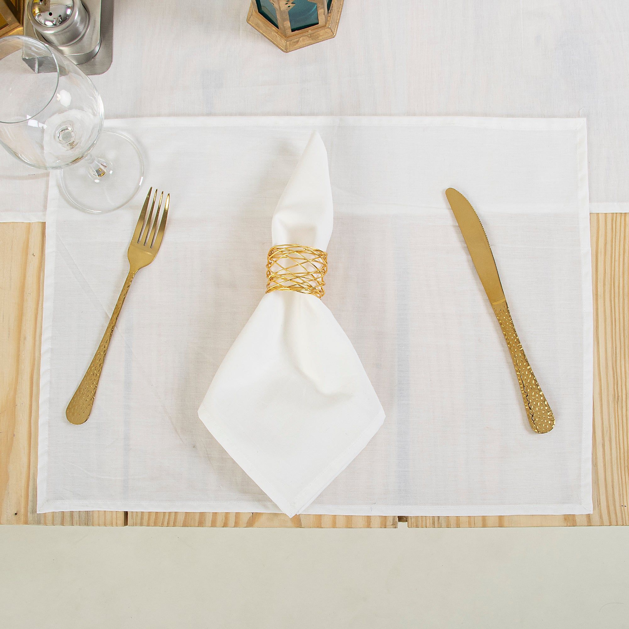 Solid White Pure Cotton Table Runner